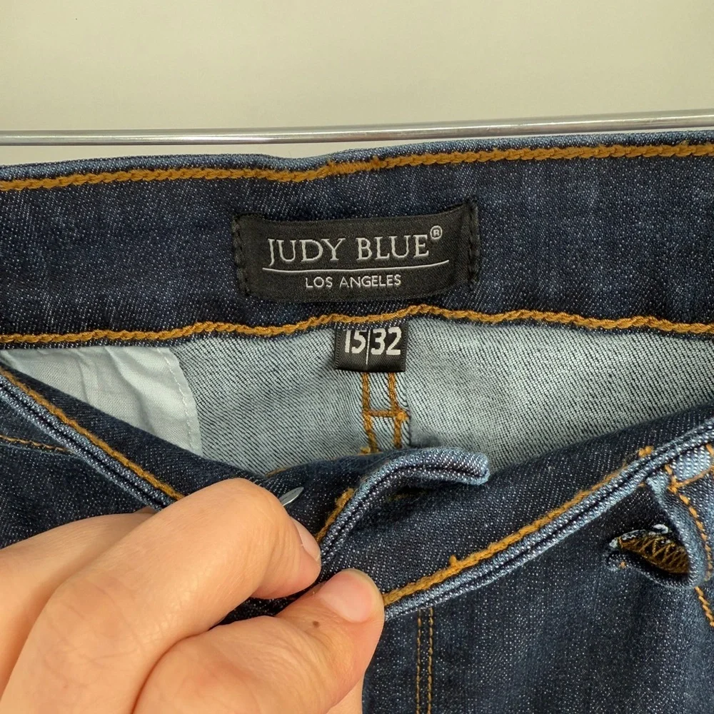 Judy‎ Blue Jeans Womens Plus Skinny Fit Dark Wash Blue Jeans JB82409DK-PL 15/32